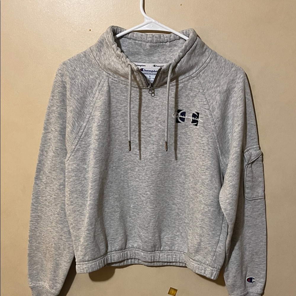 Champion Heather Gray Quarter-Zip Sweatshirt